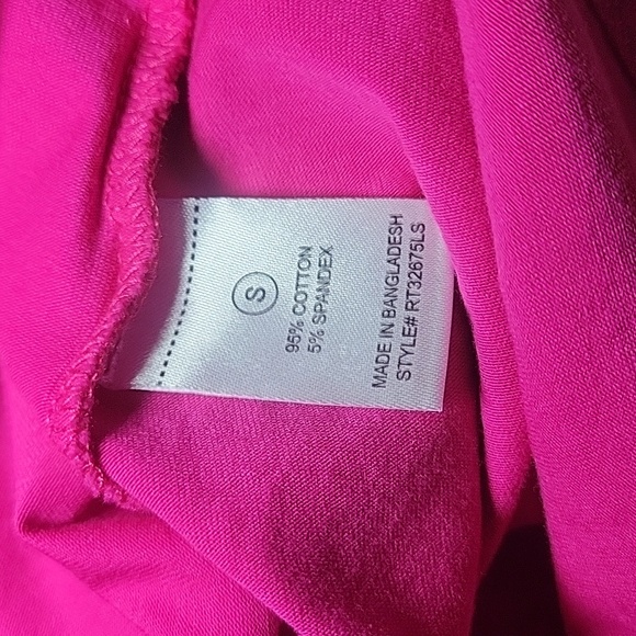 Fashion Nova Fuchsia Long Sleeve Crop Top - Picture 3 of 3